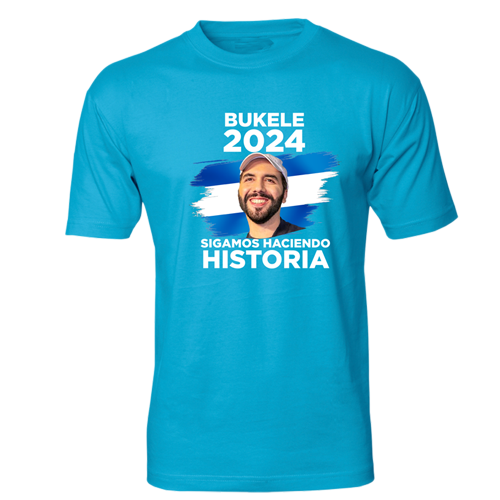 Nayib Bukele 2024 Reelection Light Blue T-shirt - Unisex