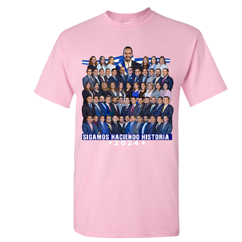 Nayib Bukele Deputies Pink T-shirt El Salvador - Unisex