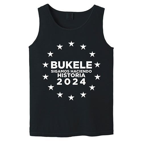 Nayib Bukele Black Tank Top Reelection 2024 - Unisex