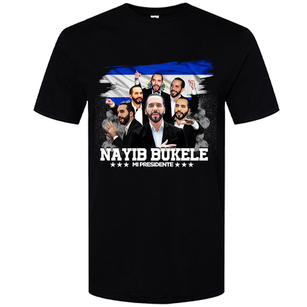 Nayib Bukele Black T-shirt “Mi Presidente” El Salvador