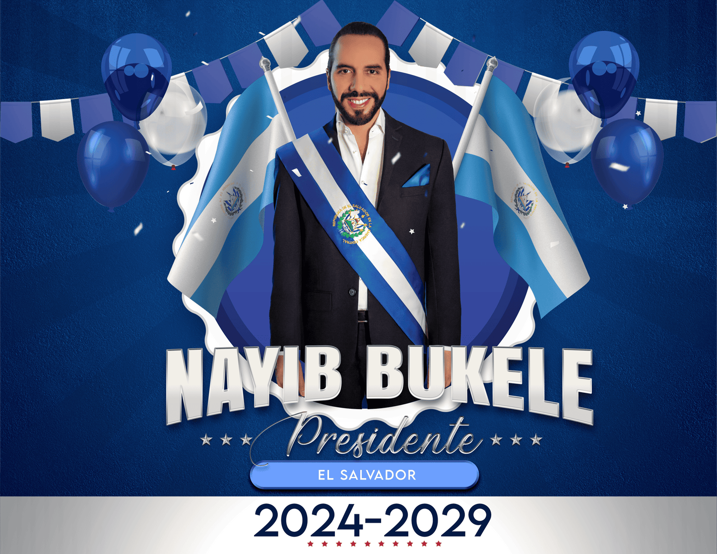 El Salvador Tumbler | Nayib Bukele Victory 2024-2029 | 20 oz