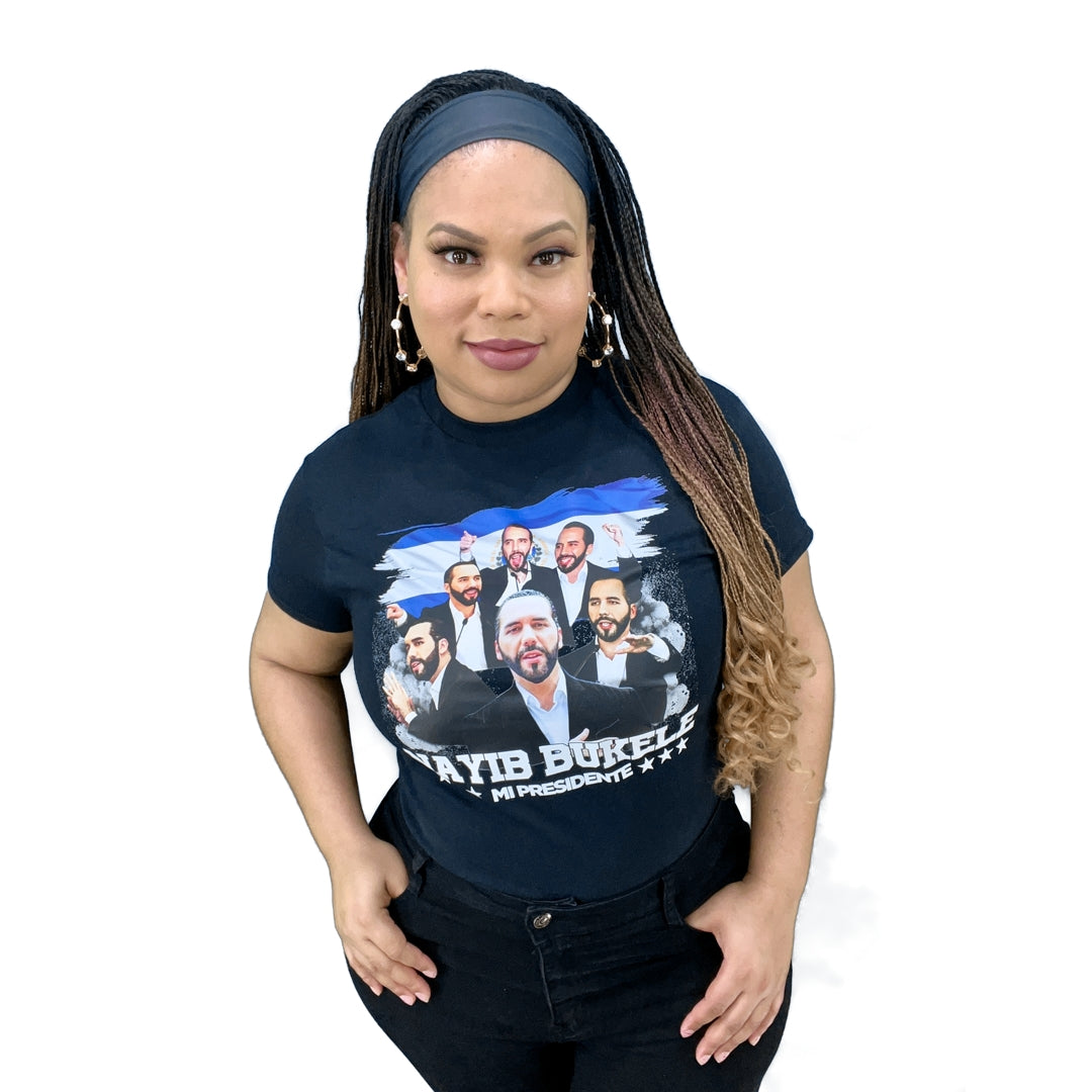Nayib Bukele Black T-shirt “Mi Presidente” El Salvador