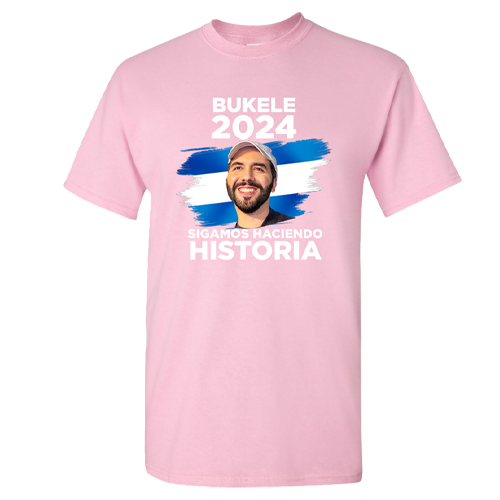 Nayib Bukele 2024 Reelection Pink T-shirt - Unisex