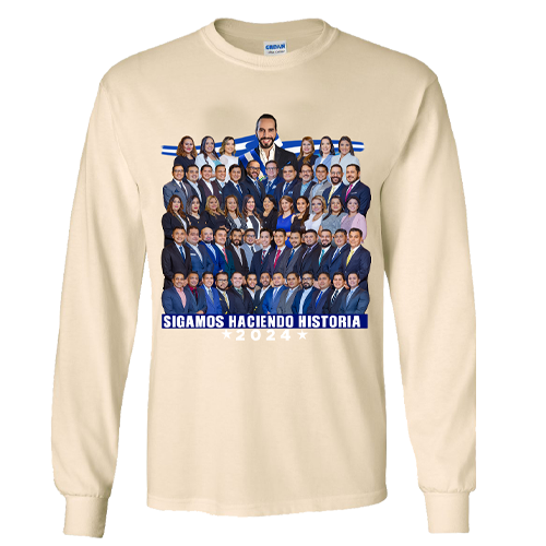 Nayib Bukele Deputies Beige Long Sleeve T-shirt El Salvador - Unisex
