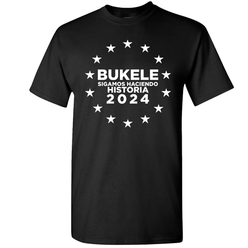 Nayib Bukele 2024 Presidential Reelection Black T-shirt - Unisex