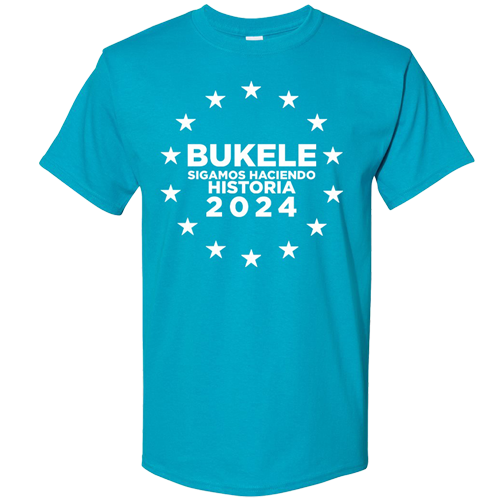 Nayib Bukele 2024 Presidential Reelection Light Blue T-shirt - Unisex