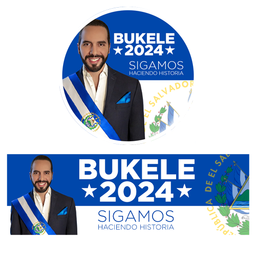 Nayib Bukele Sticker Set 2024 Reelection El Salvador