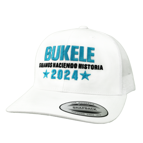 Nayib Bukele 2024 Reelection Embroidered White Cap - Unisex