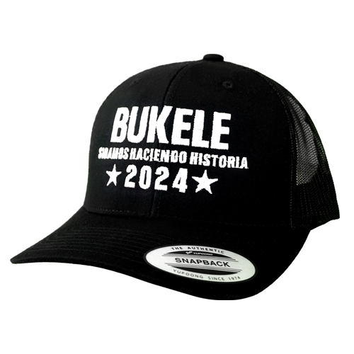 Nayib Bukele Gorra Negra 2024 Reelección
