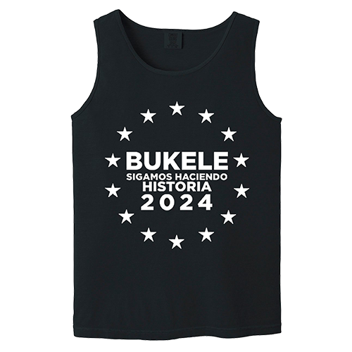 Nayib Bukele Black Tank Top Reelection  2024 - Unisex