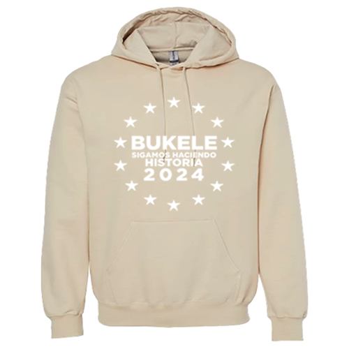 Nayib Bukele 2024 Reelection Beige Hoodie El Salvador - Unisex