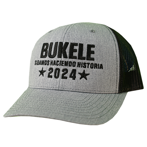 Nayib Bukele 2024 Reelection Embroidered Grey Cap - Unisex