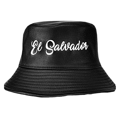 El Salvador Embroidery Black Bucket Hat - Unisex