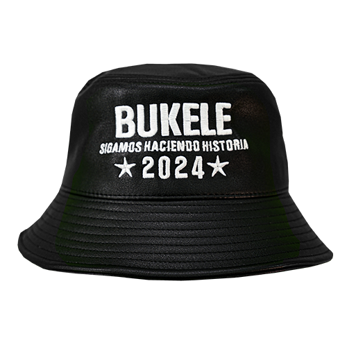 Nayib Bukele 2024 Embroidery Black Bucket Hat - Unisex