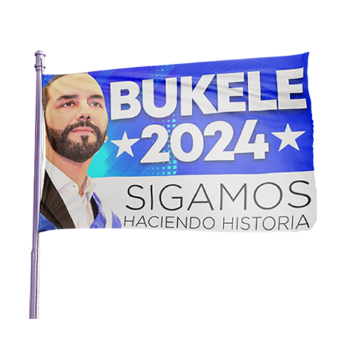 Nayib Bukele Car Flag El Salvador