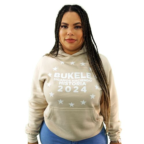 Nayib Bukele 2024 Reelection Beige Hoodie El Salvador - Unisex