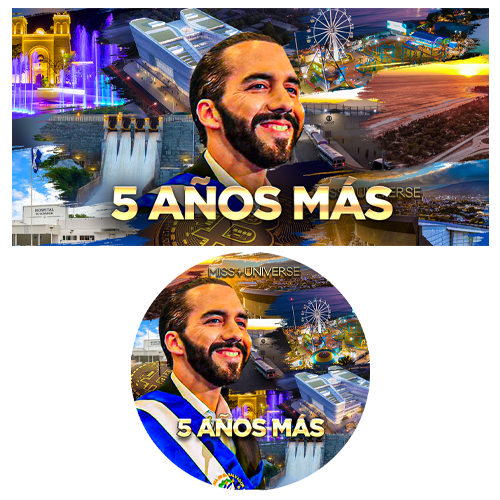 Nayib Bukele Sticker Set “5 Años Más”