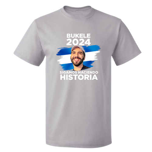 Nayib Bukele 2024 Reelection Grey T-shirt - Unisex