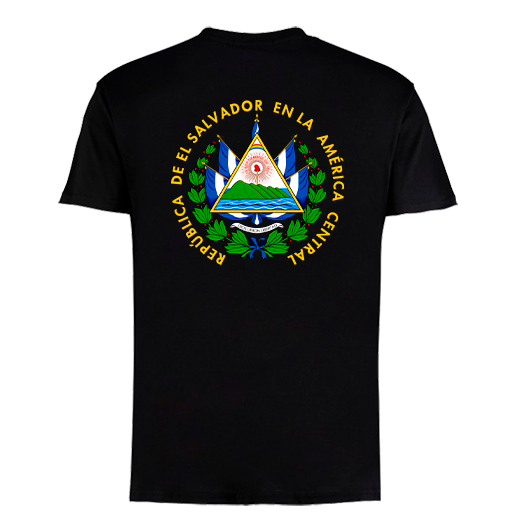 El Salvador Shield Black T Shirt - Unisex