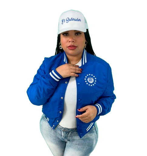El Salvador Blue Varsity Jacket Embroidery Shield - Unisex