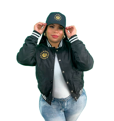 El Salvador Black Varsity Jacket Embroidery Shield - Unisex