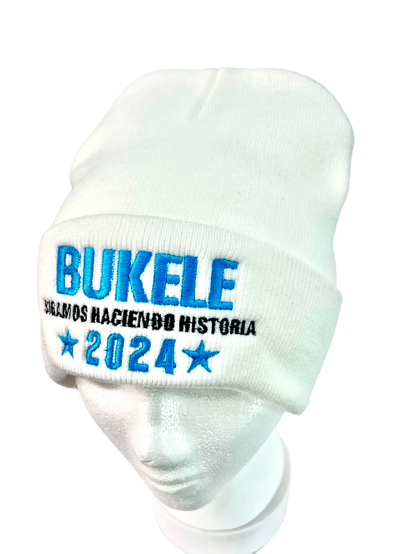 Nayib Bukele “Sigamos Haciendo Historia” White Beanie- Unisex