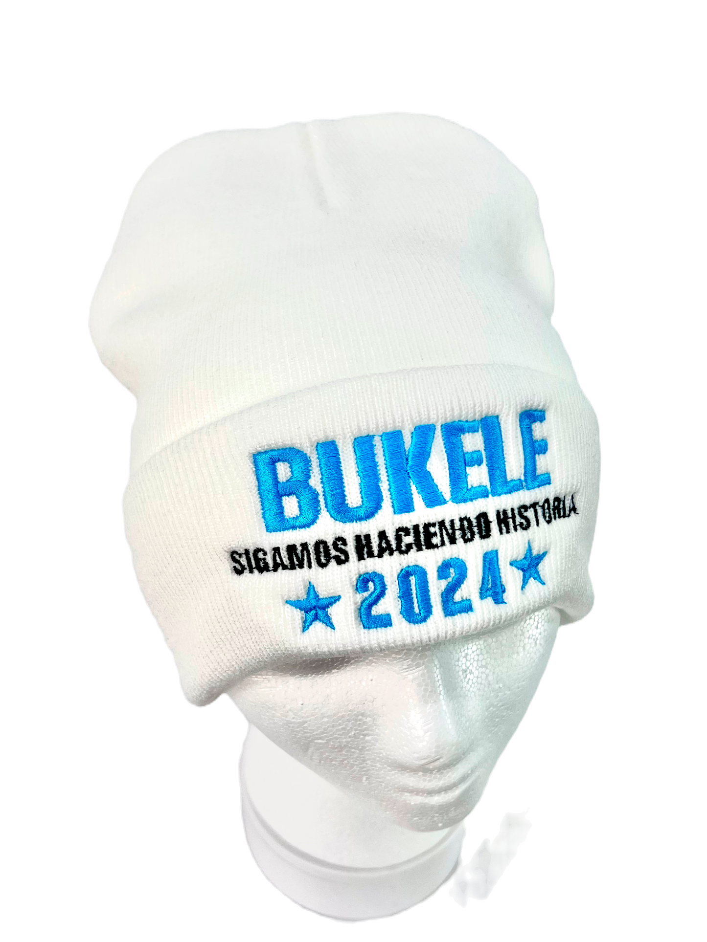 Nayib Bukele “Sigamos Haciendo Historia” White Beanie- Unisex