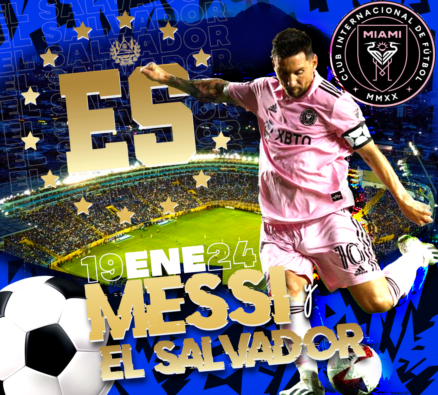 El Salvador Tumbler | Lionel Messi Visits El Salvador | 20 oz