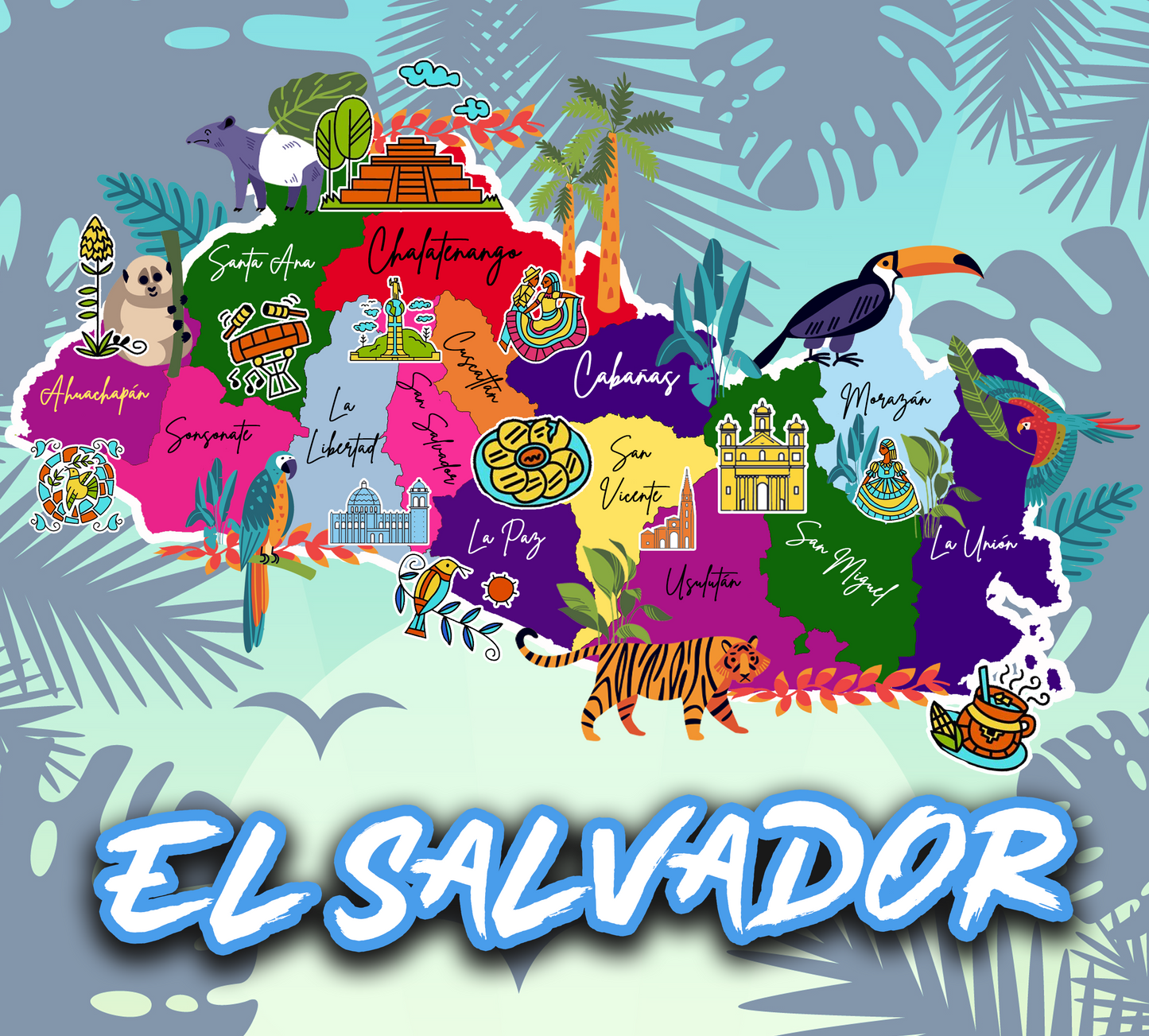 El Salvador Tumbler | El Salvador Map | 20 oz